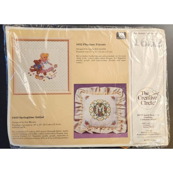 Embroidery Kit Counted Cross Stitch The Creative Circle #1652 Playtime Friends - Picture 2 of 3